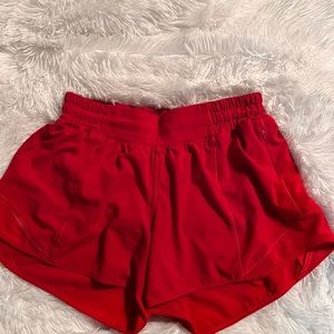 Like new red lululemon shorts😍